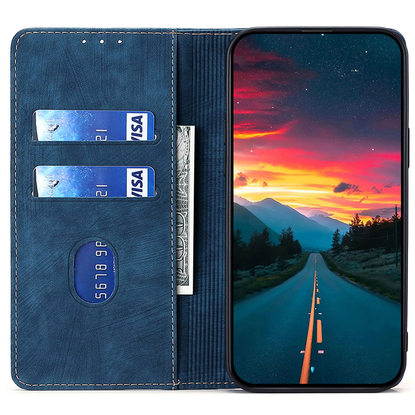 For OnePlus Ace 3V 5G Case Flip Leather Phone Cover with RFID Blocking Wallet - Blue