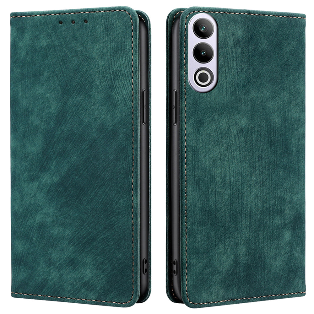 For OnePlus Ace 3V 5G Case Flip Leather Phone Cover with RFID Blocking Wallet - Green