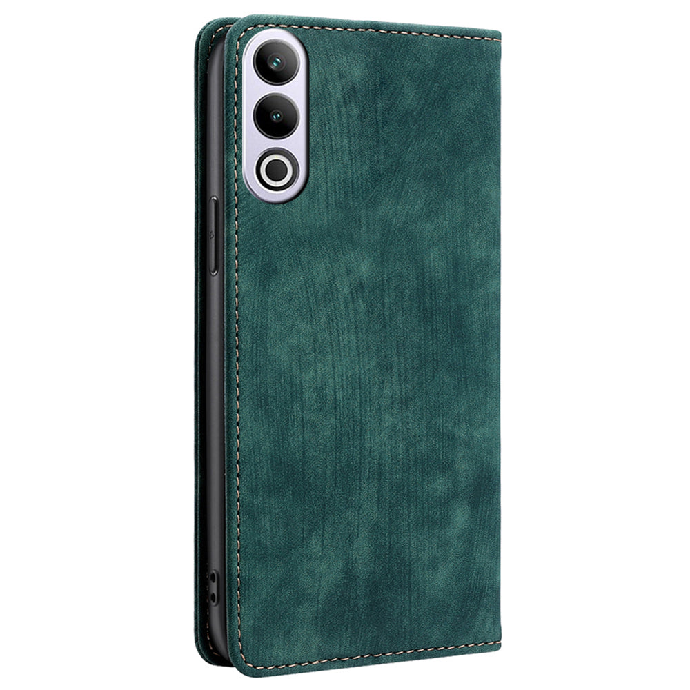 For OnePlus Ace 3V 5G Case Flip Leather Phone Cover with RFID Blocking Wallet - Green