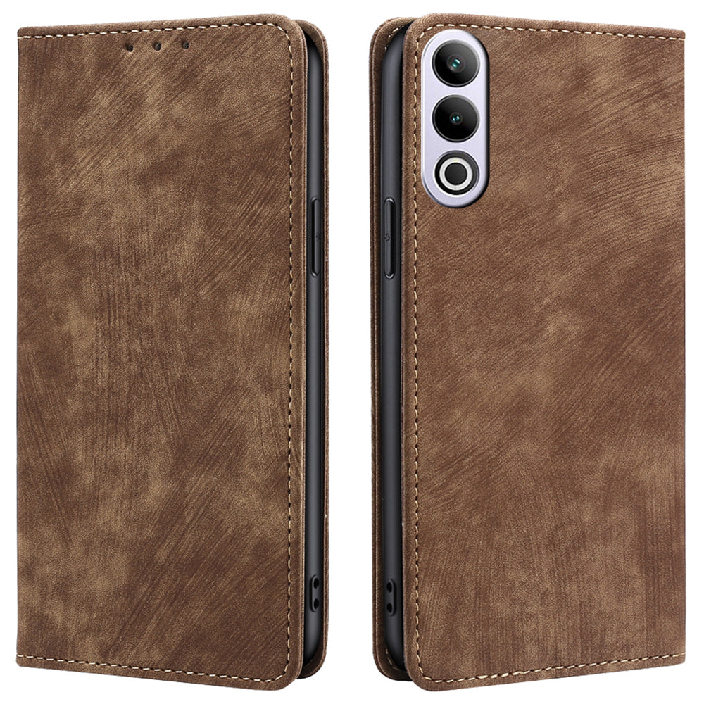 For OnePlus Ace 3V 5G Case Flip Leather Phone Cover with RFID Blocking Wallet - Brown