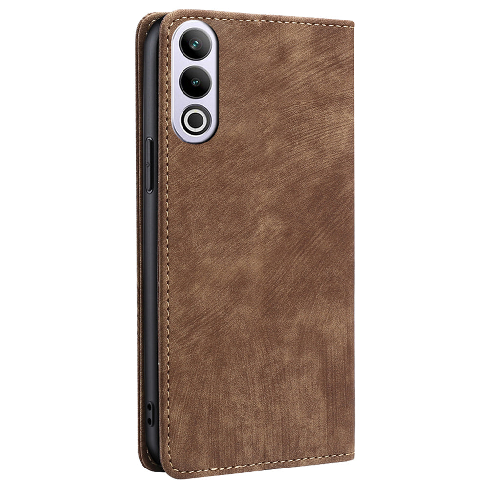 For OnePlus Ace 3V 5G Case Flip Leather Phone Cover with RFID Blocking Wallet - Brown