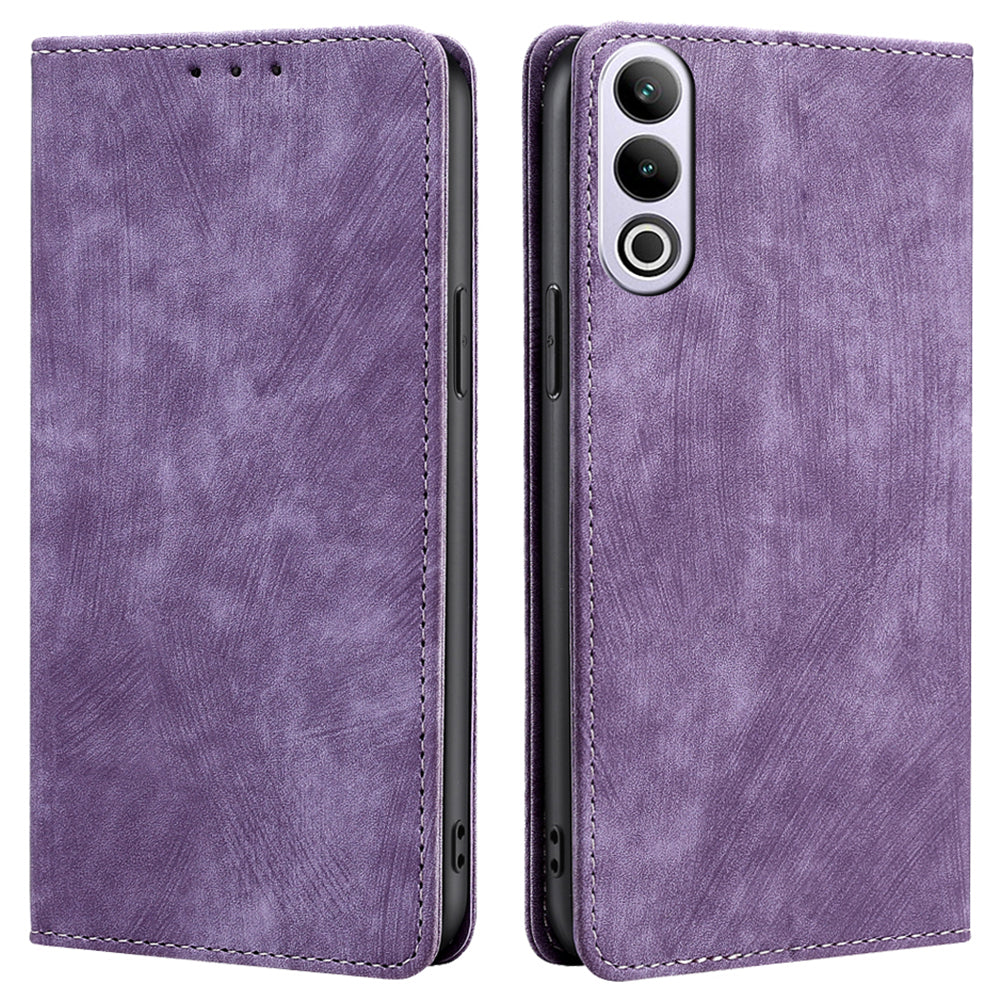 For OnePlus Ace 3V 5G Case Flip Leather Phone Cover with RFID Blocking Wallet - Purple