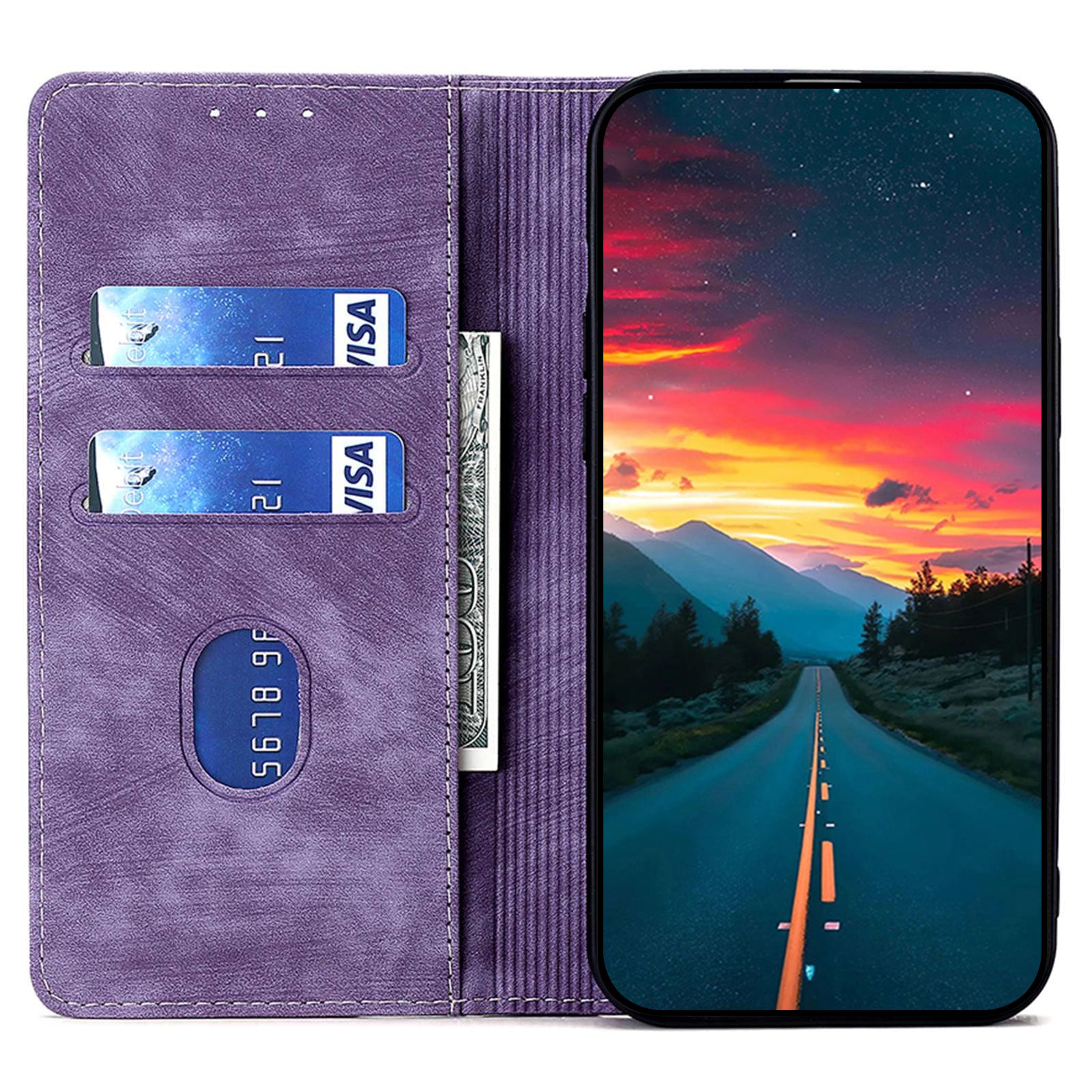 For OnePlus Ace 3V 5G Case Flip Leather Phone Cover with RFID Blocking Wallet - Purple