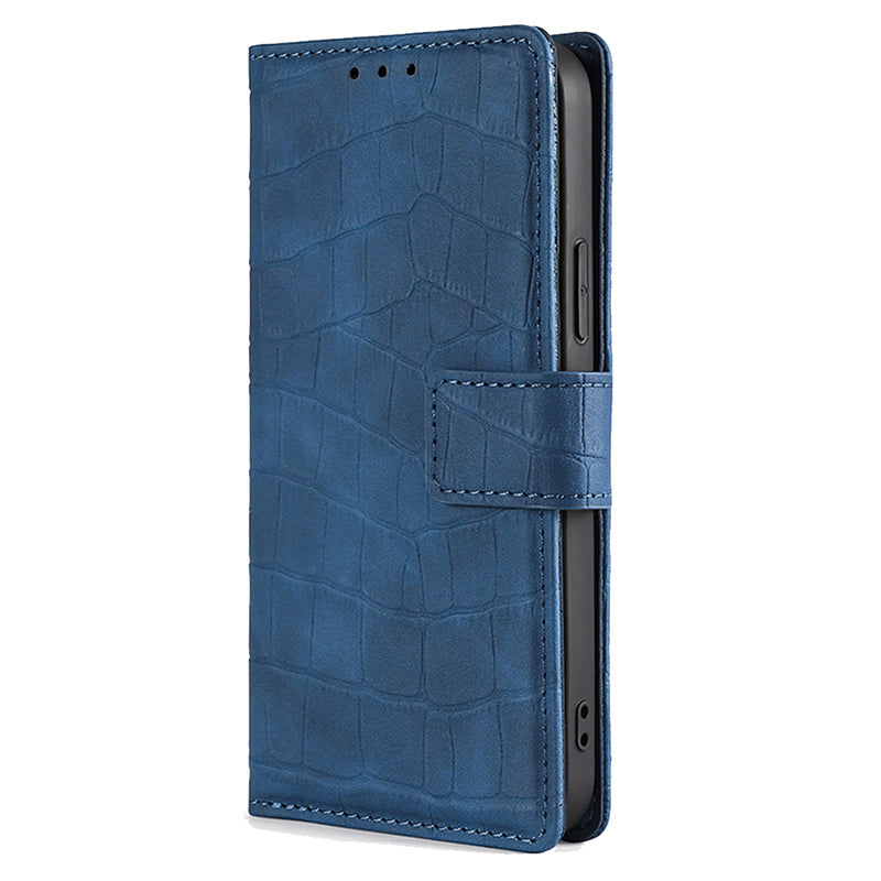 For OnePlus Ace 3V 5G Case Wallet Stand Crocodile Texture Leather Phone Cover - Blue