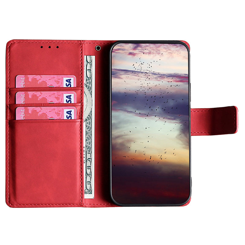 For OnePlus Ace 3V 5G Case Wallet Stand Crocodile Texture Leather Phone Cover - Red