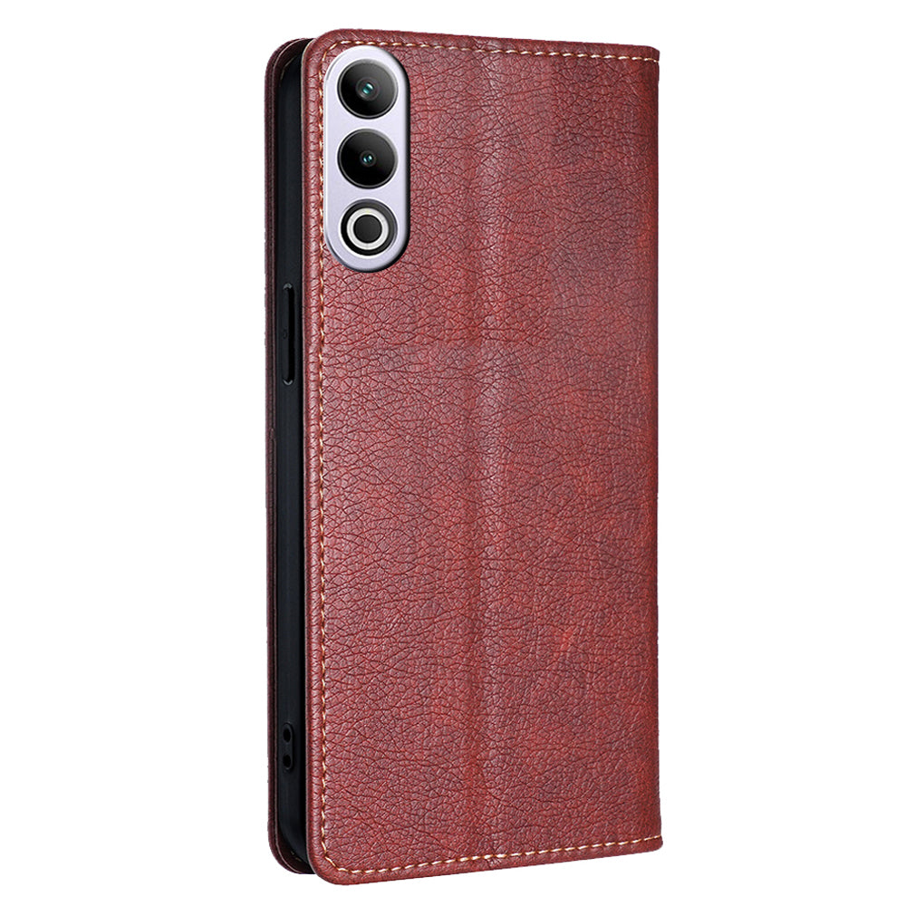 For OnePlus Ace 3V 5G Case Card Holder Magnetic Phone Cover Mobile Accessories Wholesale - Brown