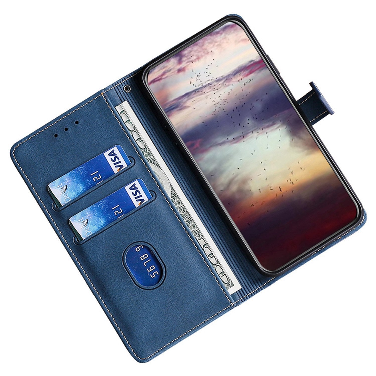 For OnePlus Ace 3V 5G Case Leather Wallet Shell Wholesale Cell Phone Accessories - Blue