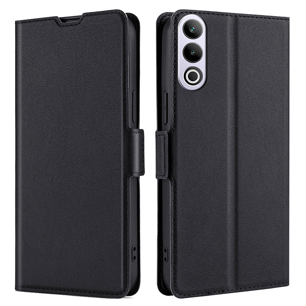 For OnePlus Ace 3V 5G Case Side Magnetic Clasp Design PU Leather Phone Cover with Card Slot - Black