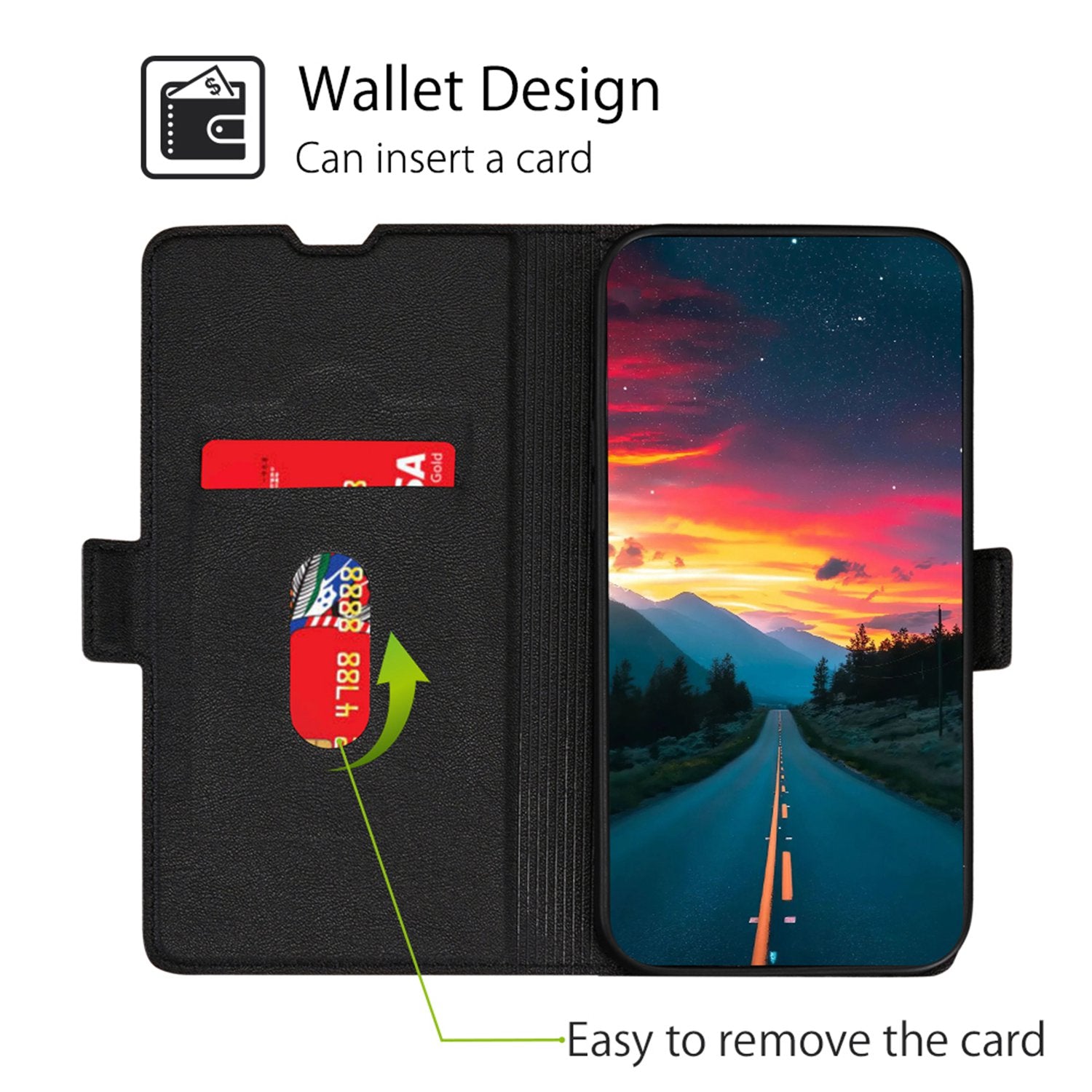 For OnePlus Ace 3V 5G Case Side Magnetic Clasp Design PU Leather Phone Cover with Card Slot - Black