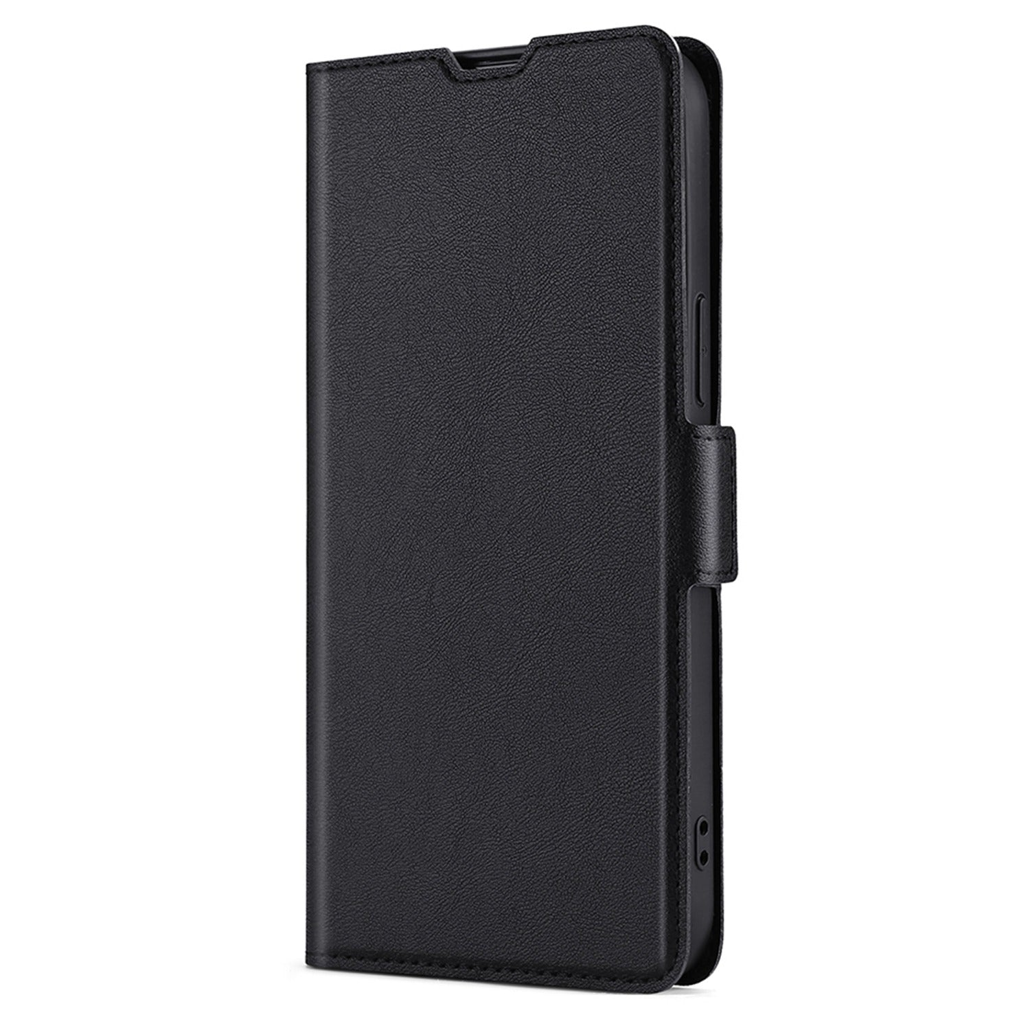 For OnePlus Ace 3V 5G Case Side Magnetic Clasp Design PU Leather Phone Cover with Card Slot - Black