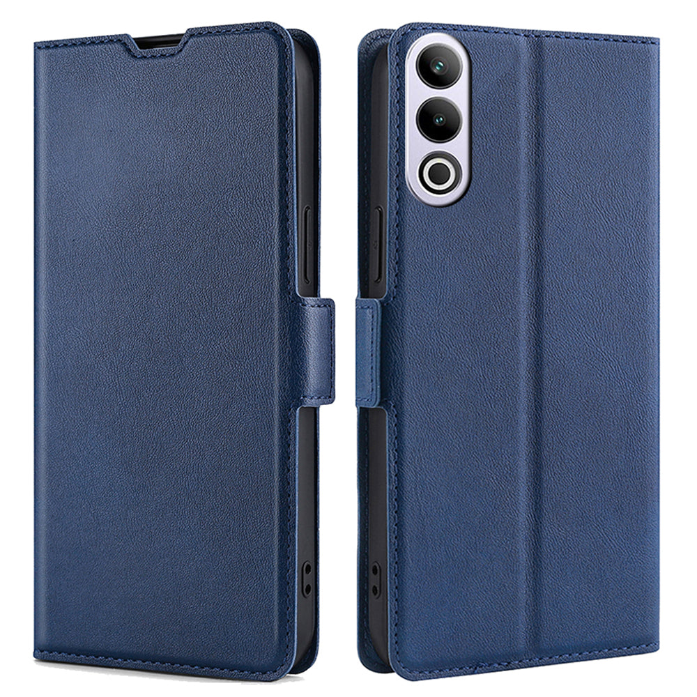 For OnePlus Ace 3V 5G Case Side Magnetic Clasp Design PU Leather Phone Cover with Card Slot - Blue