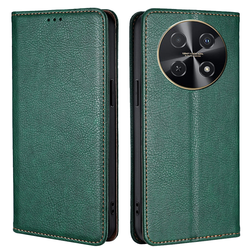 For Huawei nova 12i 4G Case Magnetic Auto Closing Leather Wallet Phone Cover - Green