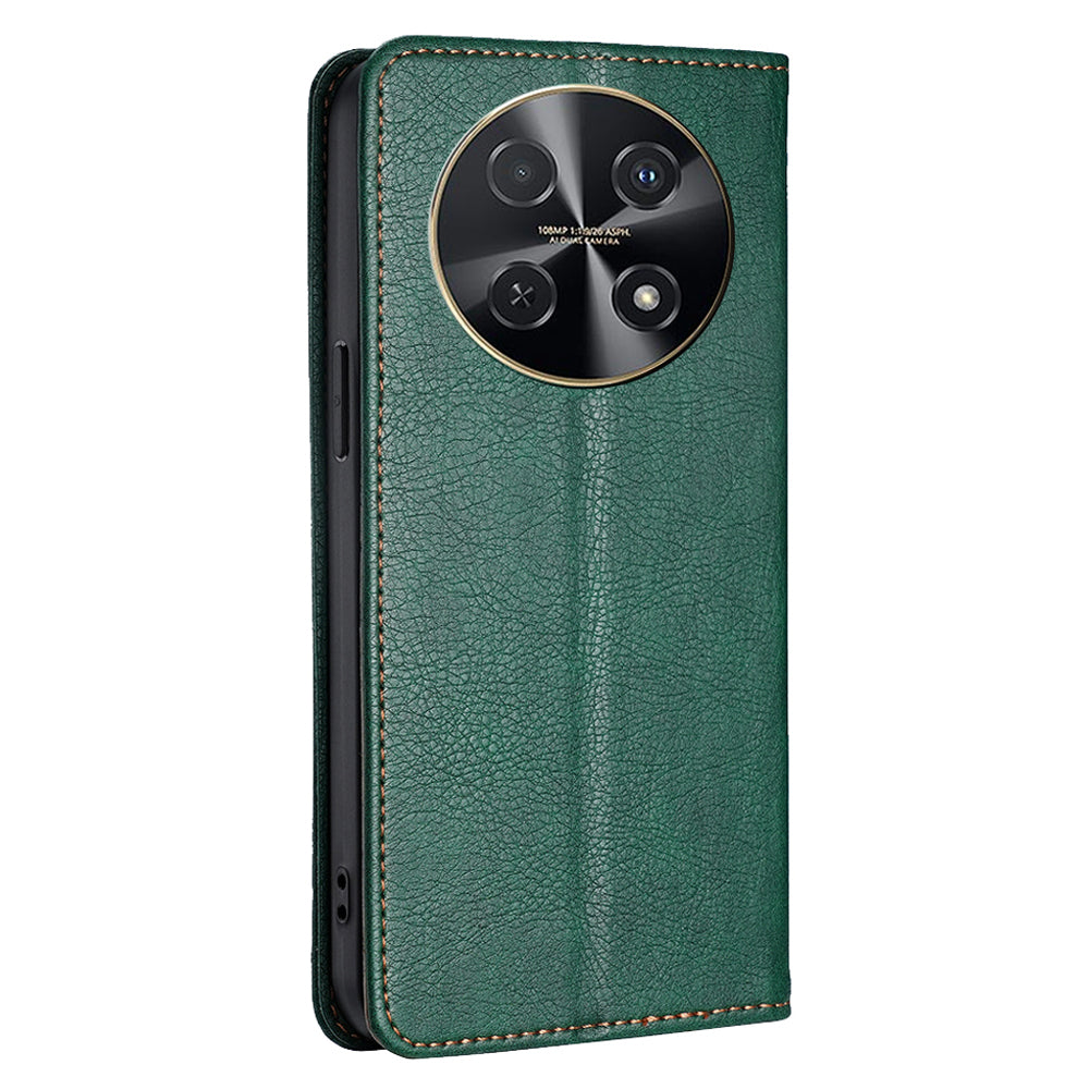 For Huawei nova 12i 4G Case Magnetic Auto Closing Leather Wallet Phone Cover - Green