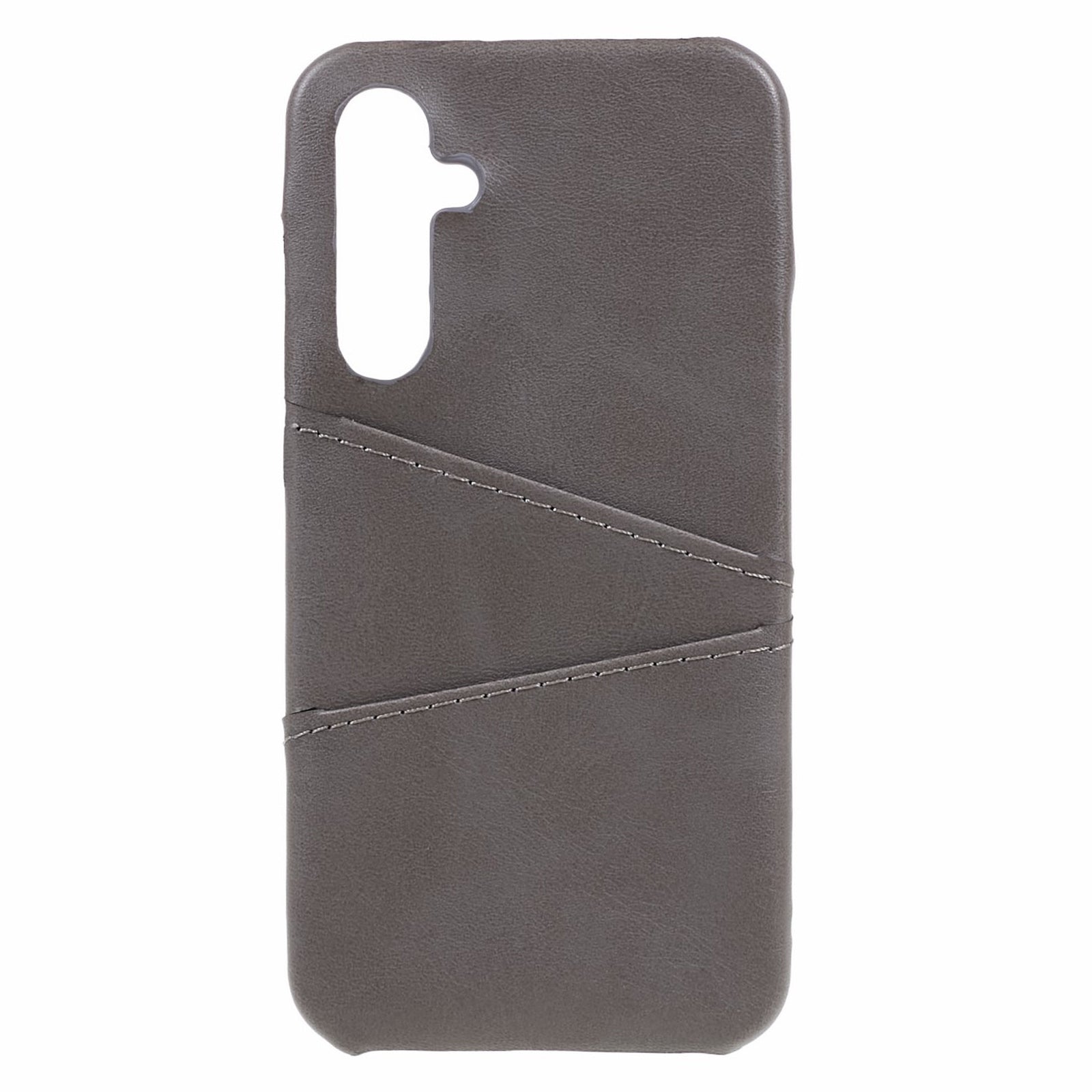 For Samsung Galaxy S24 Case Anti-Drop PU+PC Phone Cover with 2 Card Slots - Grey
