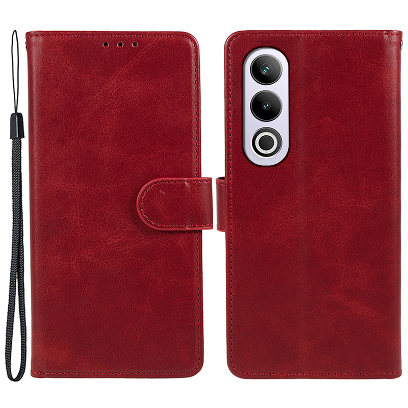 For OnePlus Ace 3V 5G Leather Case Wallet Phone Cover Mobile Accessories Supplier - Red