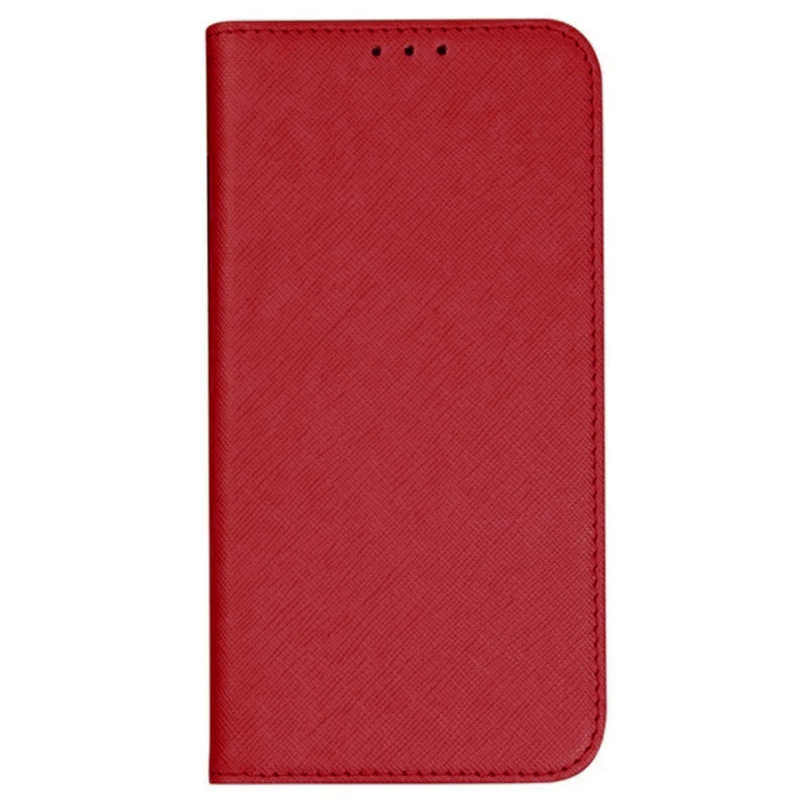 For OnePlus Ace 3V 5G Case Magnetic Closure Cross Texture Leather Phone Cover - Red