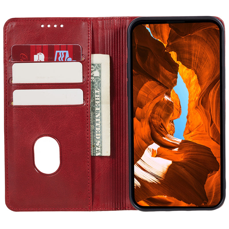 For OnePlus Ace 3V 5G Case Magnetic Auto Closing PU Leather Wallet Stand Cover - Red