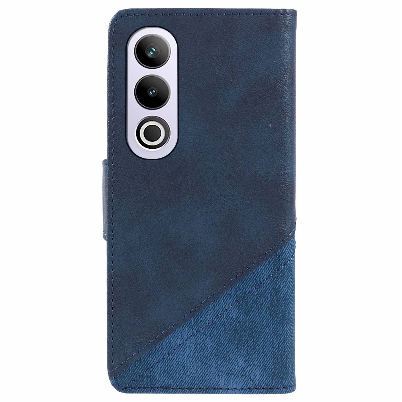 For OnePlus Ace 3V 5G Case Splicing Design PU Leather Wallet Anti-Drop Phone Cover - Blue