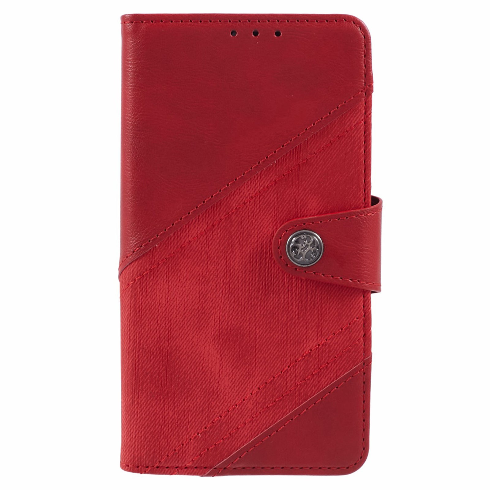 For OnePlus Ace 3V 5G Case Splicing Design PU Leather Wallet Anti-Drop Phone Cover - Red