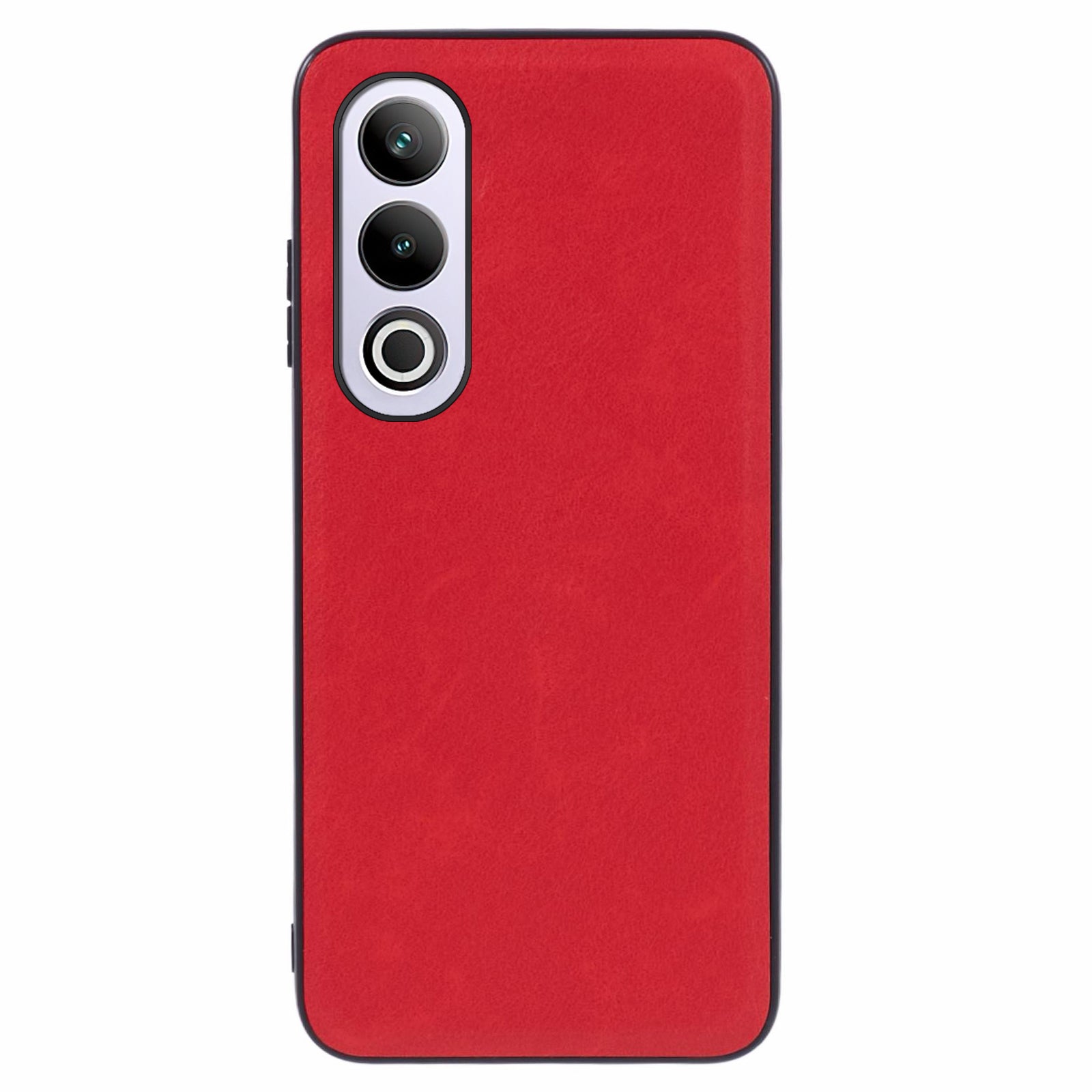 For OnePlus Ace 3V 5G Phone Case Leather Coated PC+TPU Retro Texture Phone Cover - Red