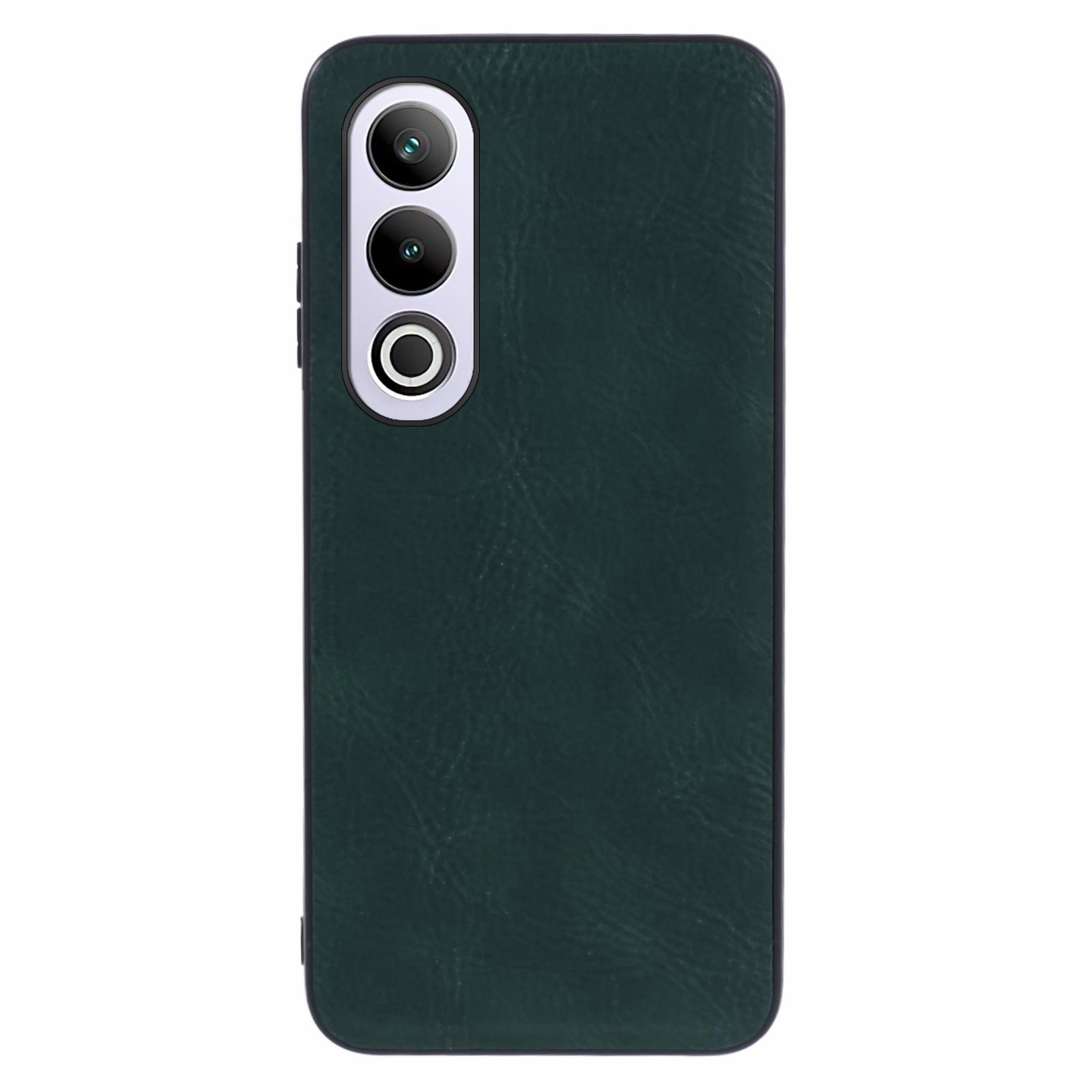 For OnePlus Ace 3V 5G Phone Case Leather Coated PC+TPU Retro Texture Phone Cover - Green