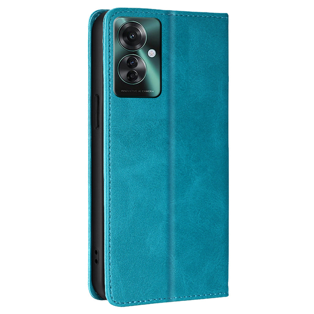 For Oppo Reno11 F 5G / F25 Pro 5G Phone Case Calf Texture Leather Cover Cell Phone Accessory Wholesale - Baby Blue