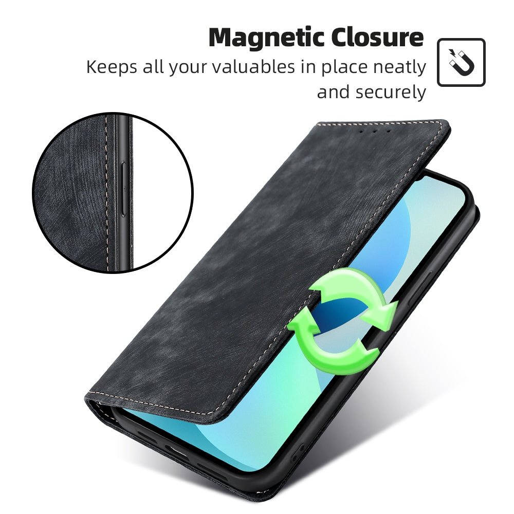 For Oppo Reno11 F 5G / F25 Pro 5G Case RFID Blocking Leather Wholesale Phone Cases - Black