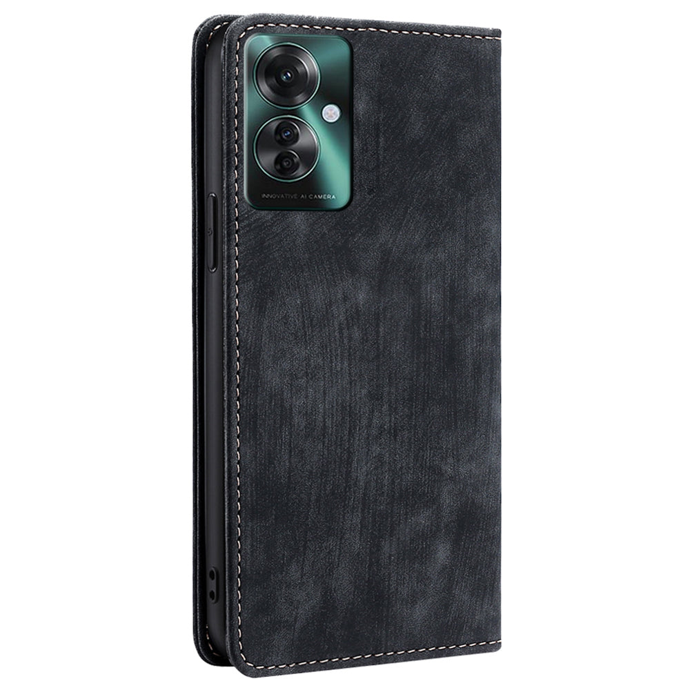 For Oppo Reno11 F 5G / F25 Pro 5G Case RFID Blocking Leather Wholesale Phone Cases - Black