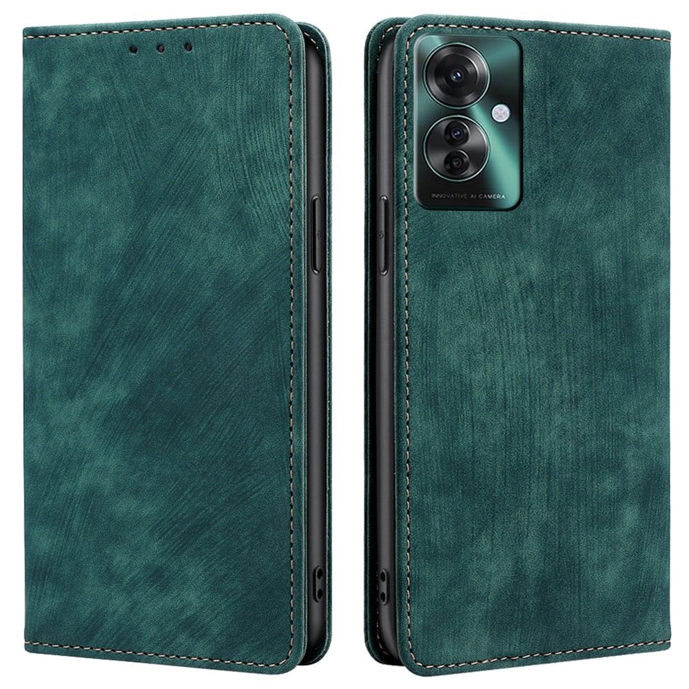 For Oppo Reno11 F 5G / F25 Pro 5G Case RFID Blocking Leather Wholesale Phone Cases - Green