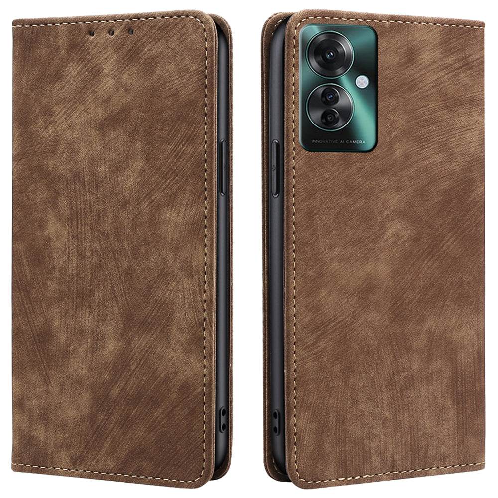 For Oppo Reno11 F 5G / F25 Pro 5G Case RFID Blocking Leather Wholesale Phone Cases - Brown