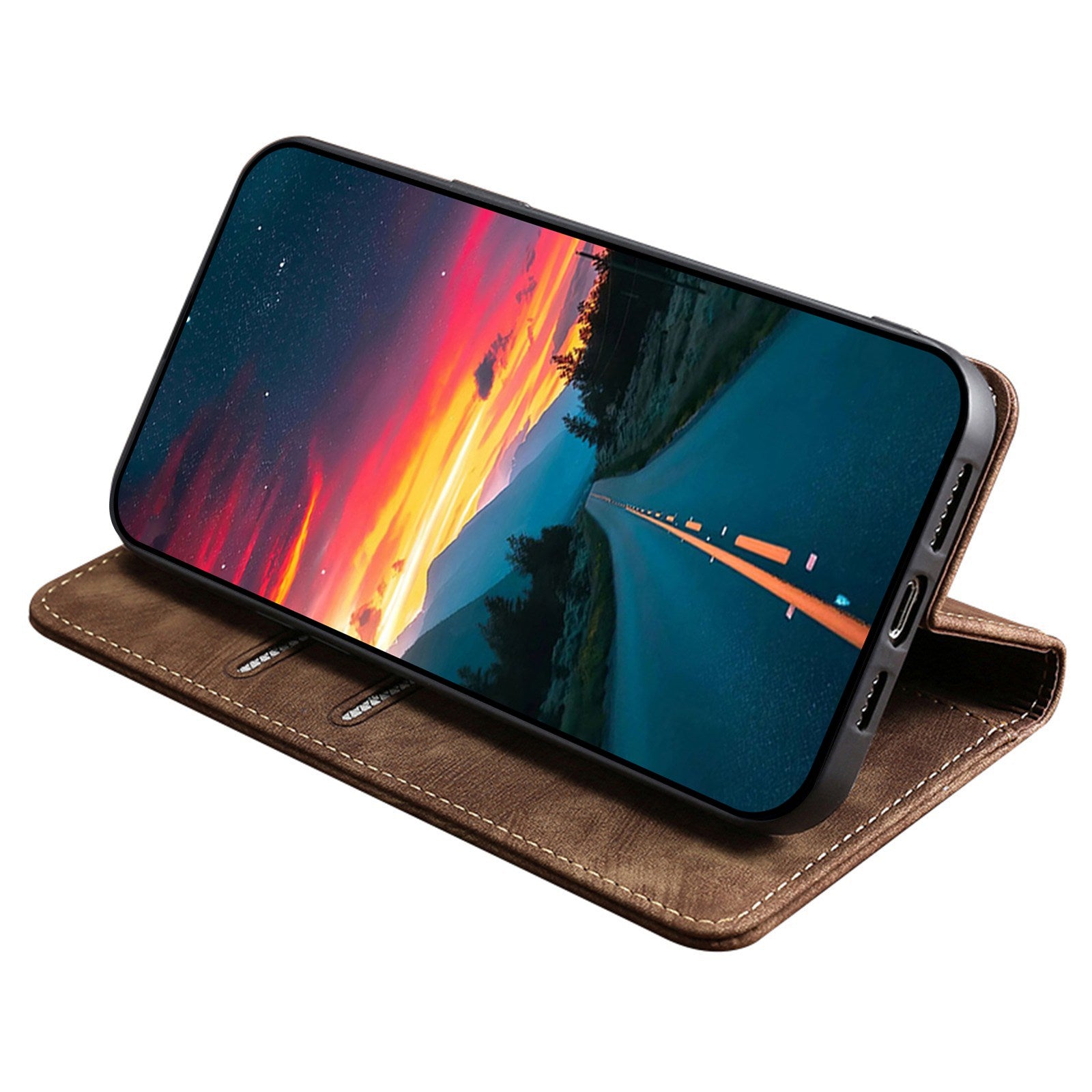 For Oppo Reno11 F 5G / F25 Pro 5G Case RFID Blocking Leather Wholesale Phone Cases - Brown