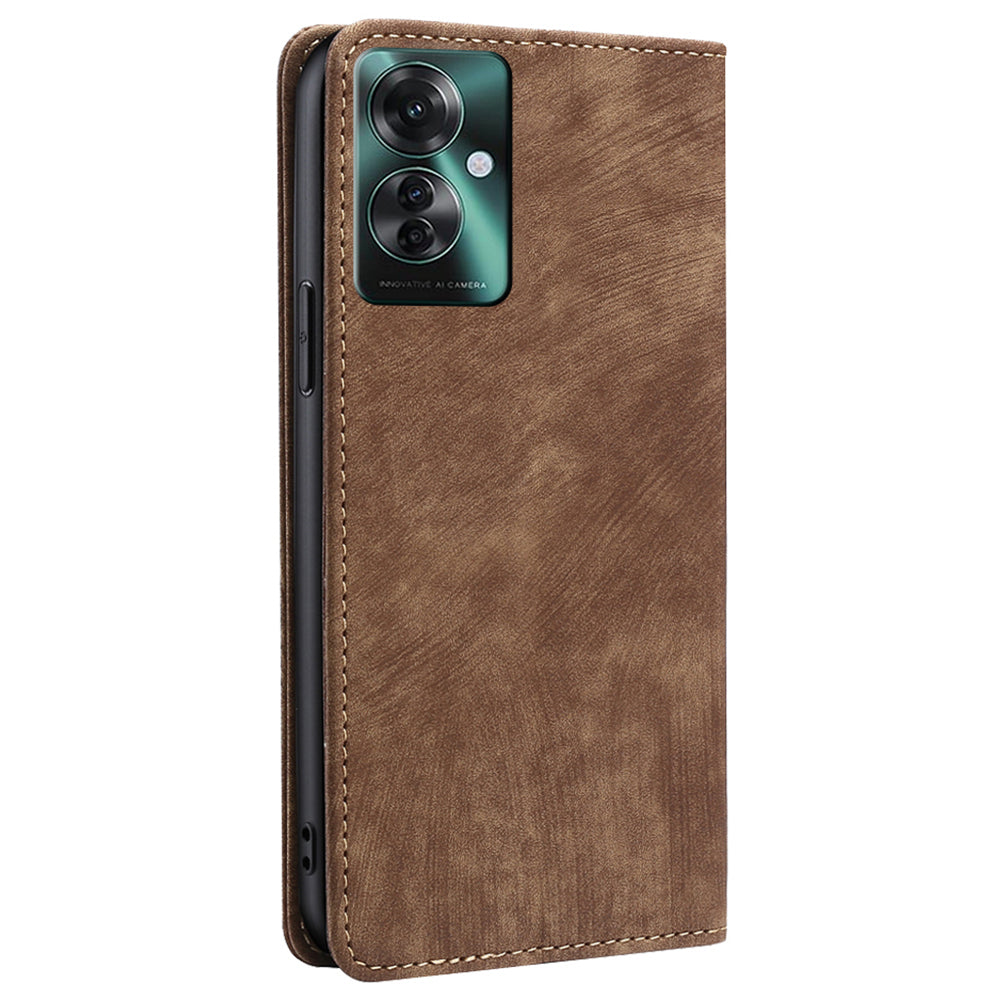 For Oppo Reno11 F 5G / F25 Pro 5G Case RFID Blocking Leather Wholesale Phone Cases - Brown