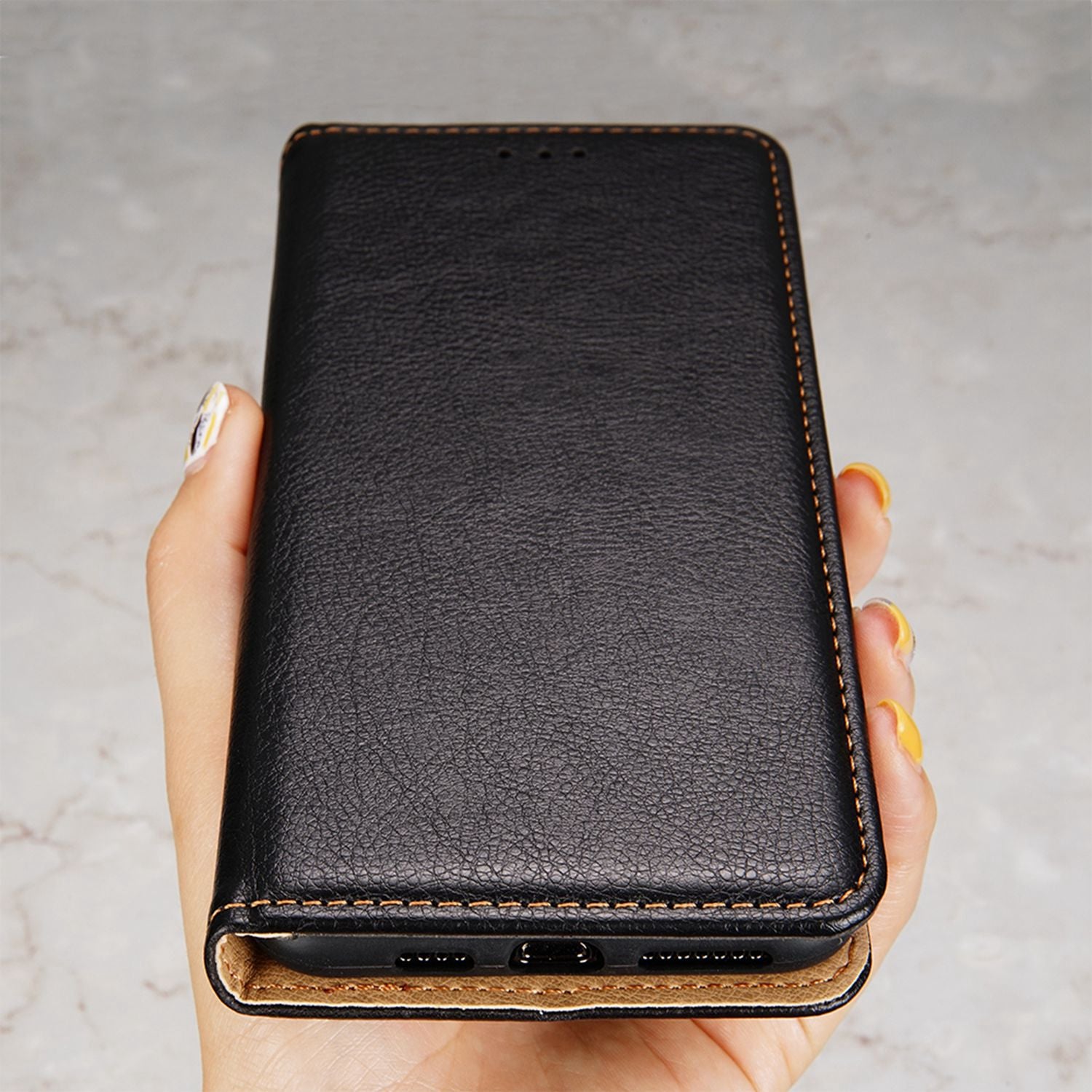 For Oppo Reno11 F 5G / F25 Pro 5G Case Solid Color PU Leather Flip Wallet Cover Cell Phone Accessory Wholesale - Black