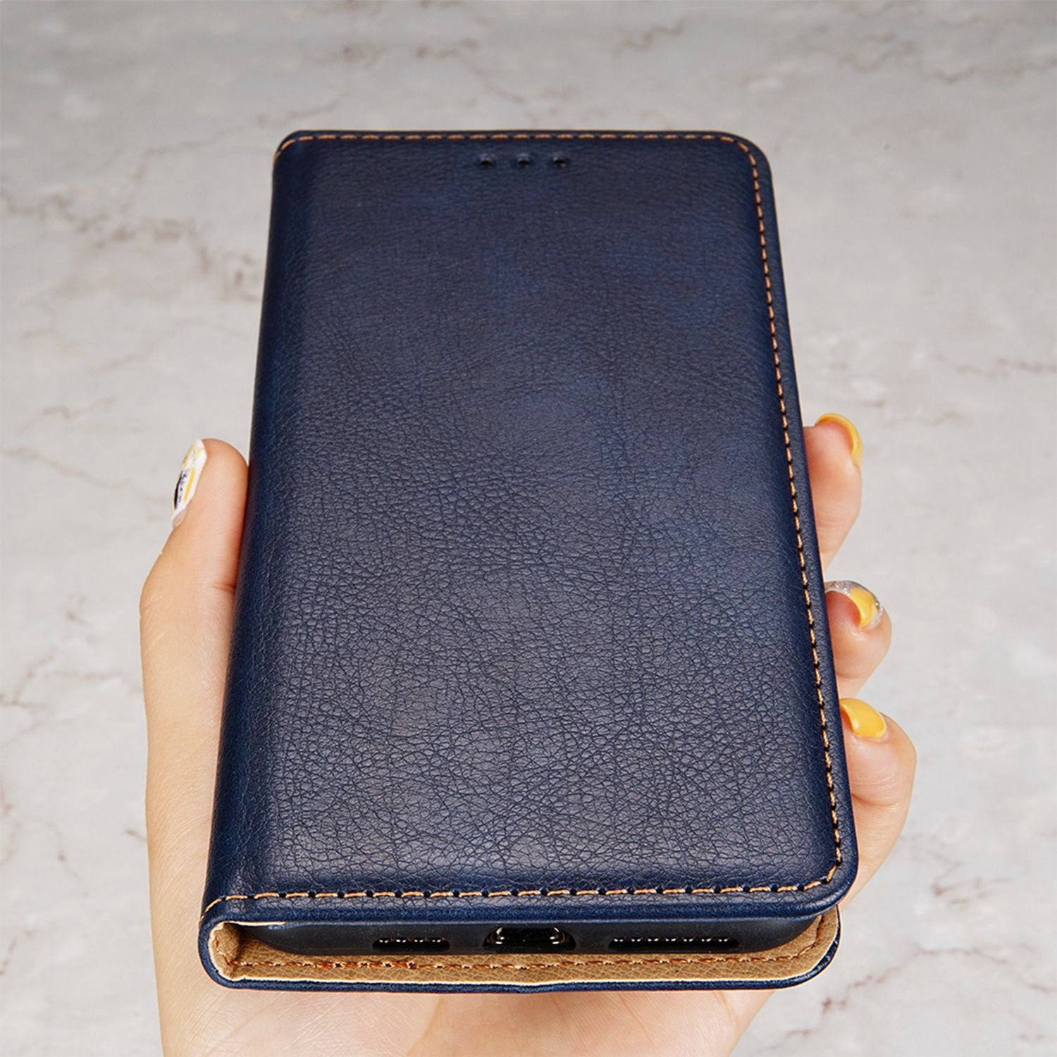 For Oppo Reno11 F 5G / F25 Pro 5G Case Solid Color PU Leather Flip Wallet Cover Cell Phone Accessory Wholesale - Blue