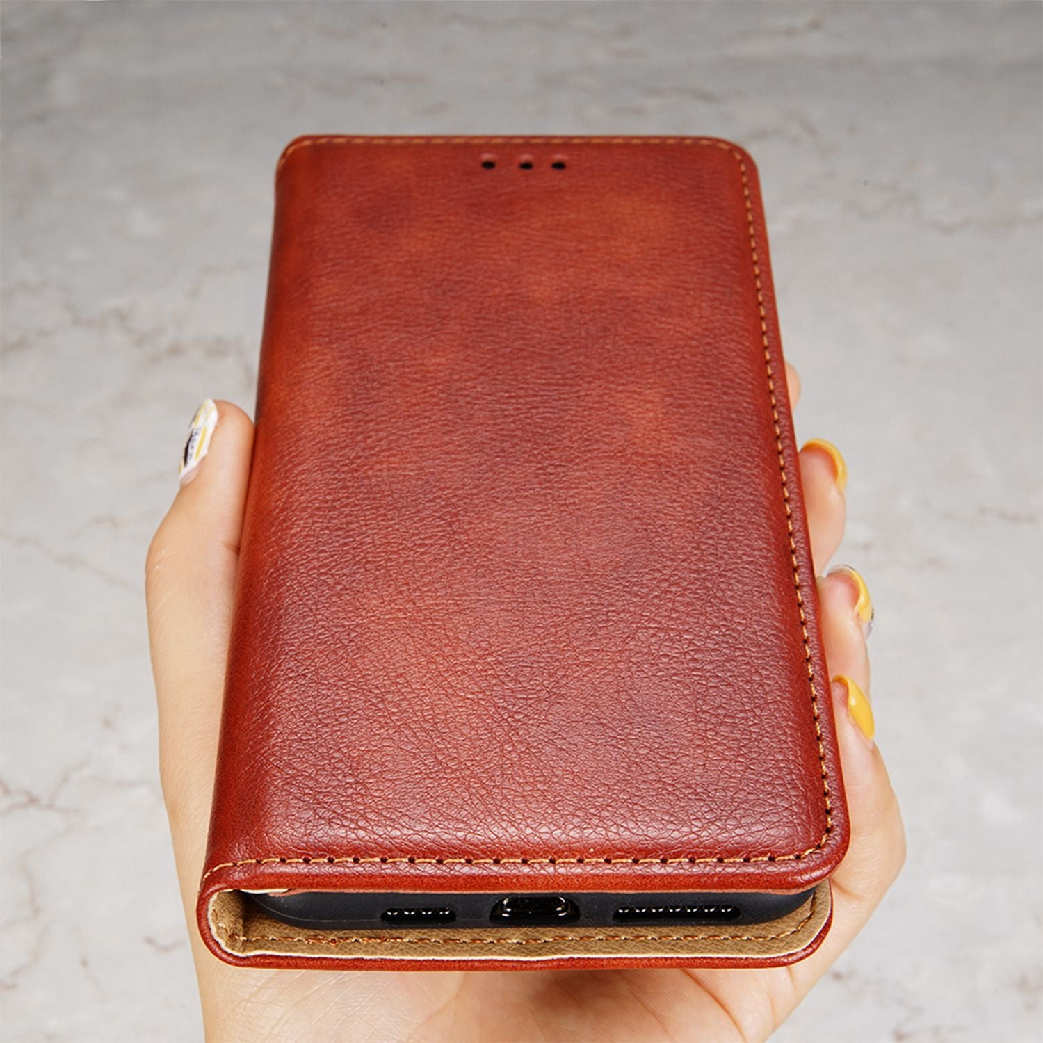 For Oppo Reno11 F 5G / F25 Pro 5G Case Solid Color PU Leather Flip Wallet Cover Cell Phone Accessory Wholesale - Brown