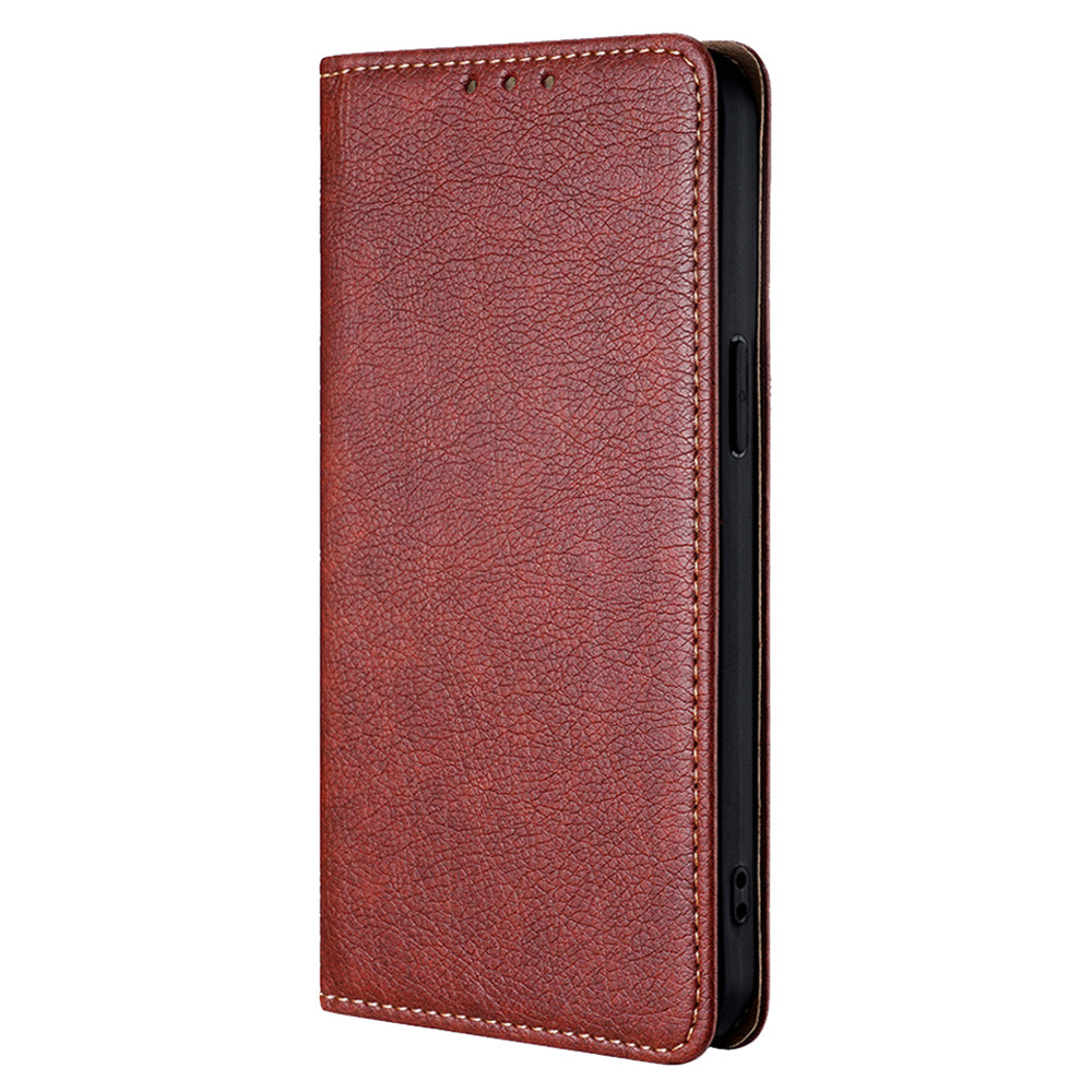 For Oppo Reno11 F 5G / F25 Pro 5G Case Solid Color PU Leather Flip Wallet Cover Cell Phone Accessory Wholesale - Brown