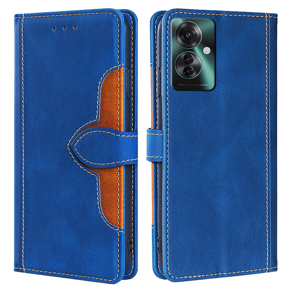 For Oppo Reno11 F 5G / F25 Pro 5G Case Skin-Touch Leather Wallet Wholesale Phone Cover - Blue