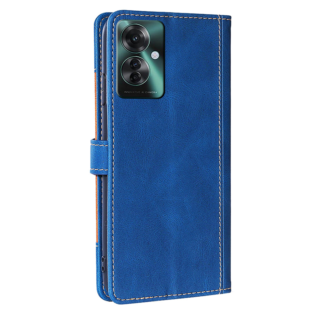 For Oppo Reno11 F 5G / F25 Pro 5G Case Skin-Touch Leather Wallet Wholesale Phone Cover - Blue