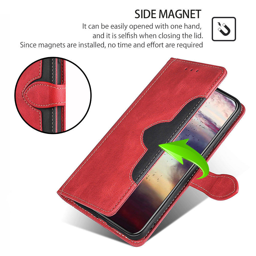 For Oppo Reno11 F 5G / F25 Pro 5G Case Skin-Touch Leather Wallet Wholesale Phone Cover - Red