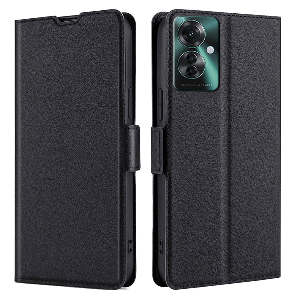 For Oppo Reno11 F 5G / F25 Pro 5G Wholesale Phone Case Card Slots Leather Stand Cover - Black