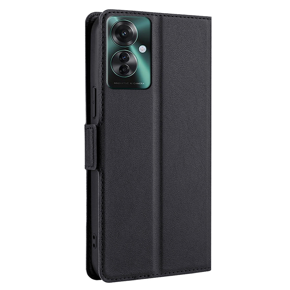 For Oppo Reno11 F 5G / F25 Pro 5G Wholesale Phone Case Card Slots Leather Stand Cover - Black