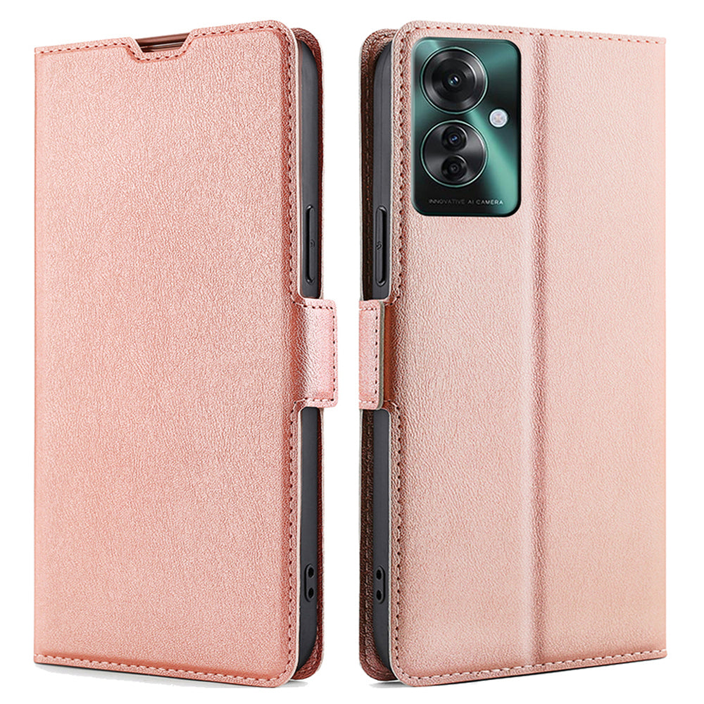 For Oppo Reno11 F 5G / F25 Pro 5G Wholesale Phone Case Card Slots Leather Stand Cover - Rose Gold