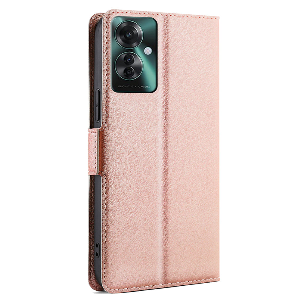 For Oppo Reno11 F 5G / F25 Pro 5G Wholesale Phone Case Card Slots Leather Stand Cover - Rose Gold