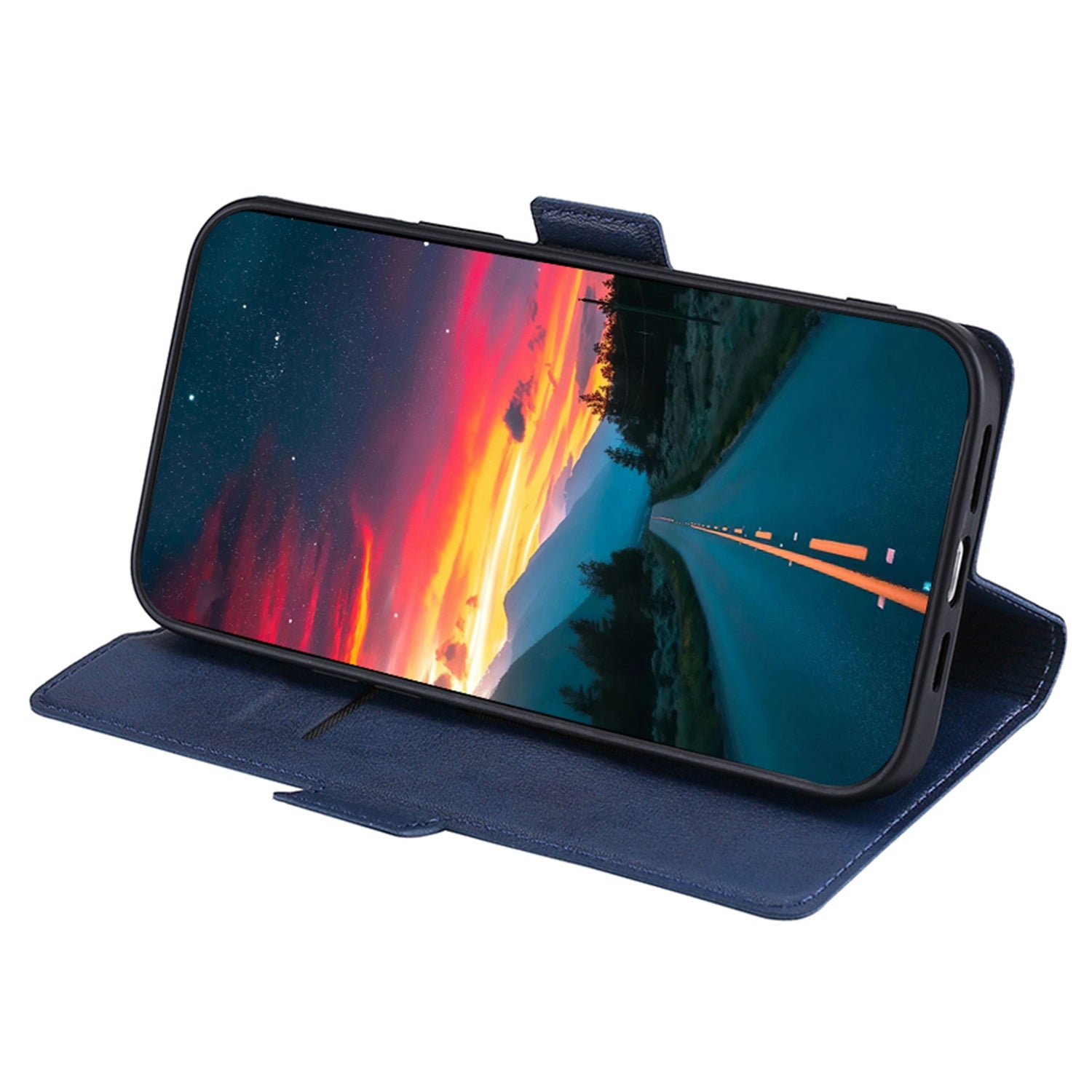 For Oppo Reno11 F 5G / F25 Pro 5G Wholesale Phone Case Card Slots Leather Stand Cover - Blue