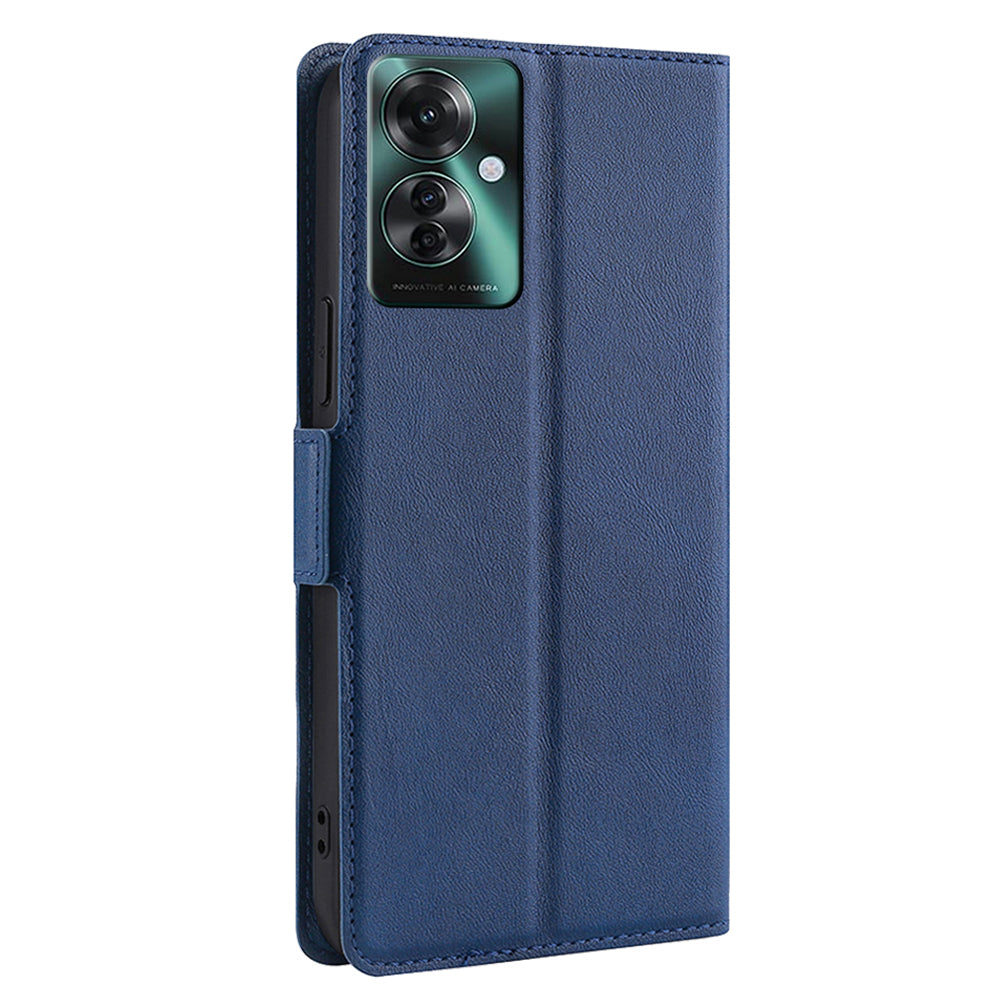 For Oppo Reno11 F 5G / F25 Pro 5G Wholesale Phone Case Card Slots Leather Stand Cover - Blue