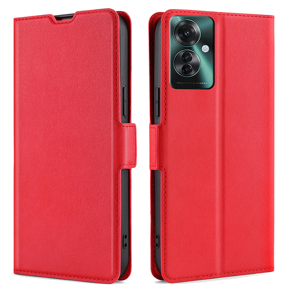 For Oppo Reno11 F 5G / F25 Pro 5G Wholesale Phone Case Card Slots Leather Stand Cover - Red