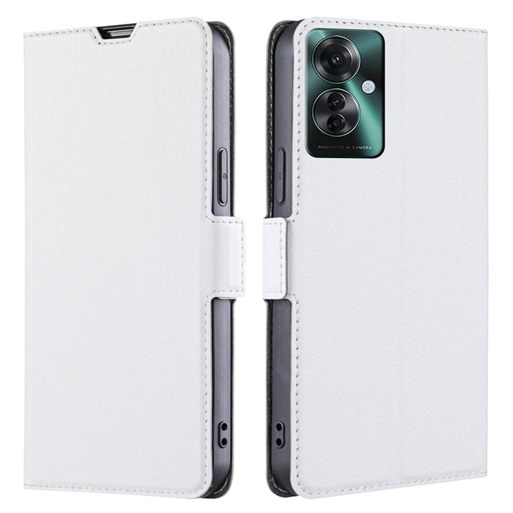 For Oppo Reno11 F 5G / F25 Pro 5G Wholesale Phone Case Card Slots Leather Stand Cover - White