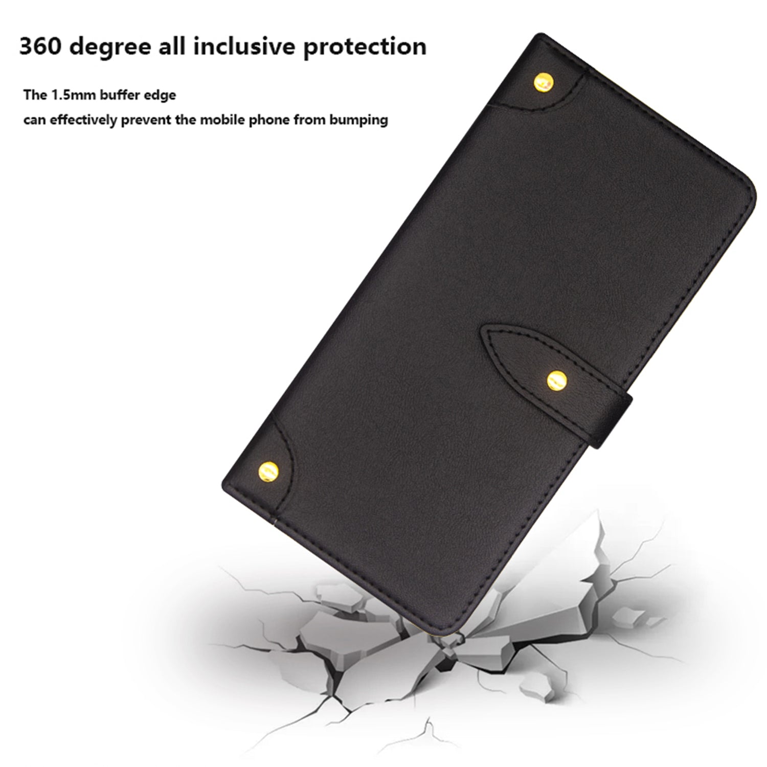 IDEWEI For OnePlus Nord CE4 5G Case PU Leather Card Slots Anti-drop Cell Phone Cover - Black