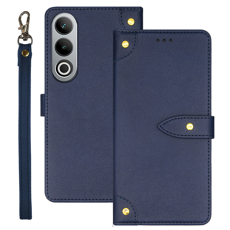 IDEWEI For OnePlus Nord CE4 5G Case PU Leather Card Slots Anti-drop Cell Phone Cover - Blue