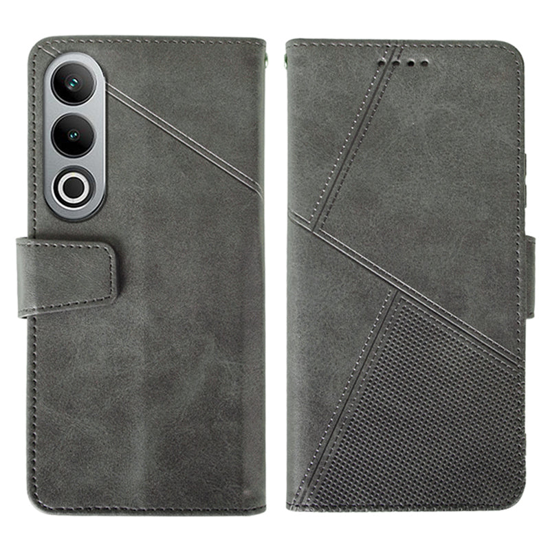 IDEWEI For OnePlus Nord CE4 5G Calf Texture Case PU Leather Phone Cover with Viewing Stand - Grey